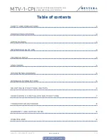 Preview for 2 page of Sentera Controls MTV-1-CP Mounting And Operation Instructions