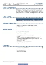 Preview for 4 page of Sentera Controls MTY-7-15-AT Mounting And Operating Instructions