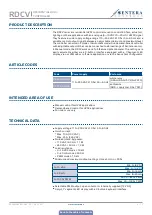 Preview for 4 page of Sentera Controls RDCV Mounting And Operating Instructions