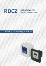 Preview for 1 page of Sentera Controls RDCZ Series Mounting And Operating Instructions