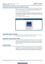 Preview for 12 page of Sentera Controls RDCZ Series Mounting And Operating Instructions