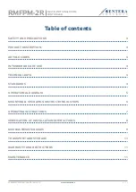 Preview for 2 page of Sentera Controls RMFPM-2R Mounting And Operating Instructions