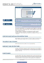 Preview for 9 page of Sentera Controls RSMF-2R Series Mounting And Operating Instructions