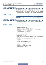 Preview for 4 page of Sentera Controls RSMFH-2R Mounting And Operating Instructions