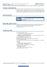 Preview for 4 page of Sentera Controls RSTH 2 Series Mounting And Operating Instructions