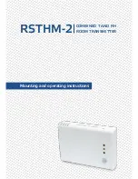 Sentera Controls RSTHM-2 Mounting And Operating Instructions предпросмотр