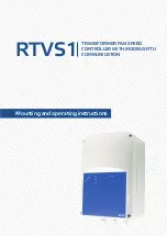 Preview for 1 page of Sentera Controls RTVS1 Mounting And Operating Instructions