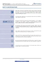 Preview for 3 page of Sentera Controls RTVS8 Series Mounting And Operating Instructions