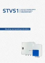 Preview for 1 page of Sentera Controls STVS1 Series Mounting And Operating Instructions