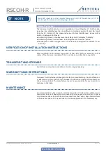 Предварительный просмотр 10 страницы Sentera RSCOH-R Mounting And Operating Instructions