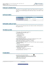 Предварительный просмотр 4 страницы Sentera RXTP Series Mounting And Operating Instructions