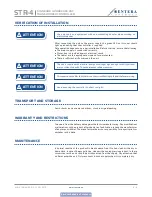 Предварительный просмотр 8 страницы Sentera STR-4 series Mounting And Operating Instructions