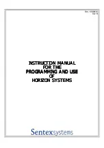 SentexSystems HORIZON Instruction Manual preview