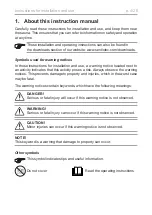 Preview for 4 page of Sentiotec 1-050-408 Instructions For Installation And Use Manual