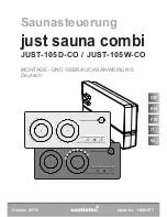 Sentiotec just sauna combi series Instructions For Installation And Use Manual preview