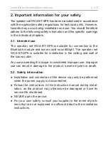 Preview for 12 page of Sentiotec WC4-BT-SPK Instructions For Installation And Use Manual