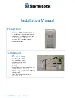 Sentrilock BLE WM Installation Manual preview