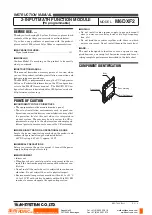 Предварительный просмотр 6 страницы SENTRONIC M-SYSTEM M6D Series Quick Start Manual