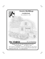 Предварительный просмотр 1 страницы Sentry Buildings Virginia 16x24 Assembly Book