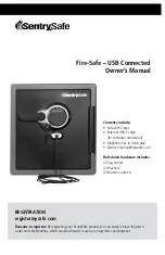 Предварительный просмотр 1 страницы SentrySafe SFW123GTF Owner'S Manual