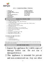 Предварительный просмотр 23 страницы Senya SYCK-HB006 User Instructions