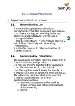 Preview for 20 page of Senya SYWB-LM007 User Instructions