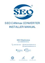 Preview for 1 page of SEO Electronics CANmax Installer Manual