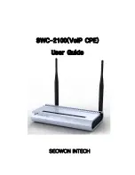 Предварительный просмотр 1 страницы SEOWON INTECH SWC-2100 (VoIP CPE) User Manual