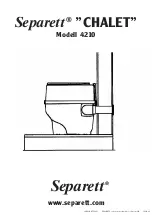 Preview for 1 page of Separett CHALET 4210 Manual