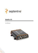 Предварительный просмотр 1 страницы SEPTENTRIO AsteRx-U3 User Manual