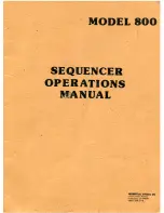 Preview for 1 page of Sequential 800 Operating Manual