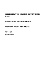 Sequentix CIRKLON Operation Manual предпросмотр