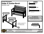 Предварительный просмотр 1 страницы Sequoia Professional Exeter 4' Garden Bench Assembly Manual