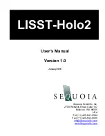 Предварительный просмотр 1 страницы Sequoia LISST-Holo2 User Manual