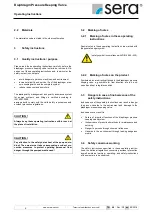 Preview for 4 page of Sera 620.D Operating Instructions Manual