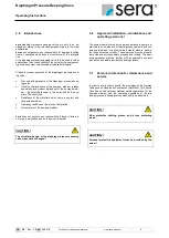 Preview for 5 page of Sera 620.D Operating Instructions Manual