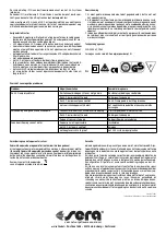 Preview for 8 page of Sera UV-C System Quick Start Manual