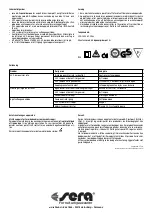 Preview for 16 page of Sera UV-C System Quick Start Manual