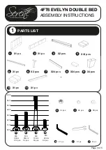 Предварительный просмотр 3 страницы Serene 4FT6 EVELYN DOUBLE BED Assembly Instructions