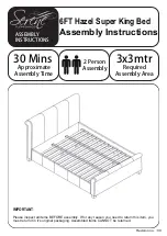 Preview for 1 page of Serene 6FT Hazel Super King Bed Assembly Instructions Manual