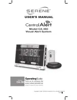 Serene CentralAlert CA-360 User Manual preview