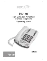 Предварительный просмотр 1 страницы Serene HD-70 Operating Manual