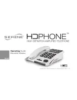 Serene HDPHONE Operating Manual предпросмотр