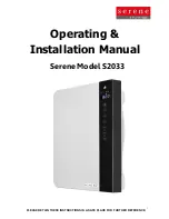 Serene S2033 Operating & Installation Manual предпросмотр