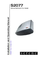 Предварительный просмотр 1 страницы Serene S2077 Installation And Operating Manual