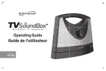 Serene TVSB TV SoundBox Operating Manual предпросмотр