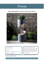 Serenity Spiral Rainfall Water Feature Instruction Manual preview
