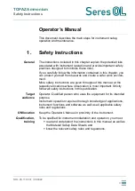 Preview for 5 page of Seres OL TOPAZ Ammonium Operator'S Manual