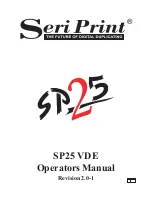 SeriPrint SP25 VDE Operator'S Manual preview