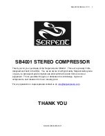 Preview for 1 page of Serpent SB4001 User Manual